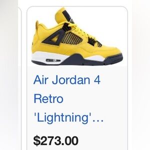 Jordan 4 yellow thunders